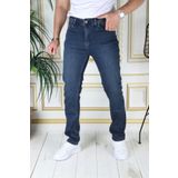 PHANTOM JEANS Erkek Paslı Mavi Regular Fit Rahat Kesim Esnek Likralı Denim Jeans Şık Kot Pantolon