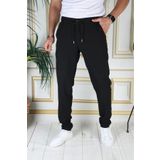 PHANTOM JEANS Erkek Siyah Italyan Kesim Kaliteli Esnek Slim Fit Likralı Lastikli Şık Koton Kumaş Pantolon Okul