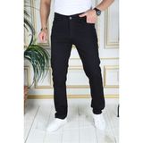 PHANTOM JEANS Erkek Siyah Üstten Cepli Armürlü Regular Fit Rahat Kesim Esnek Chino Keten/kanvas Koton Pantolon - 36