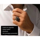 Phantom Reaper Skull Ring Hayalet Azrail Kuru Kafa Erkek Yüzüğü