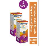 Pharmaton Kiddi Growth Kalsiyum Vitamin D İyot İçeren Takviye Edici Gıda Meyve Aromalı Şurup 200 Ml 2 Adet