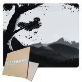 PhaseByte Hidden Peak Extended Gaming Mouse Pad - Dikişli Kenarları ile Kaymaz Masa Matı, Pürüzsüz Mikro Fiber Bilgisayar Masa Pedi, Elde Yıkanabilir Oyun Mousepad - 320x270x4 mm