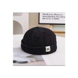 Phellos Denizi Kenarsız Siyah Denim Docker Unisex Şapka / Cap