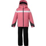 Phenix Curve Line Sleeves Two-Piece Kız Çocuk Pembe Ceket-Pantolon Takım