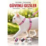 PHENORA Ayarlanabilir Kedi Tasması 1.20 M Gezdirme Kayışı Güvenli Ve Konforlu