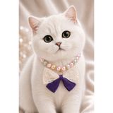 PHENORA Fiyonk Tasarım Kedi Tasması - Ayarlanabilir Zarif Kedi Kolyesi