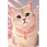 PHENORA Pembe Kedi Kolyesi – Estetik Ve Şirin Çıngıraklı Kedi Tasması