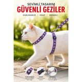PHENORA Yeni Sezon Kedi Tasması Ayarlanabilir Kedi Gezdirme Tasması 1.20m