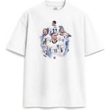 Phil Foden Baskılı Özel Tasarım Yazılı Relaxed Fit Unisex Beyaz Tişört - Siyah - XL