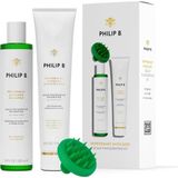Philip B. Peppermint Avocado Scalp Invigorating Şampuan + Saç Kremi ve Saç Derisi Masaj Aleti Bakım Seti - Standart