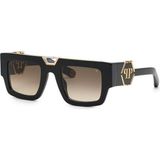 Philipp Plein SPP092M500700 50 Unisex Güneş Gözlüğü - Siyah