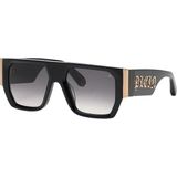 Philipp Plein SPP094M 54 | Unisex Güneş Gözlüğü - Siyah - Altın