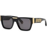 Philipp Plein SPP095M 52 | Unisex Güneş Gözlüğü - Siyah - Altın