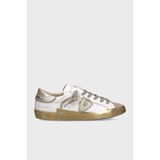 Philippe Model Deri Logolu Sneaker Ayakkabı Bayan Ayakkabı PRLDVMM1VMM1 - Beyaz - Gold