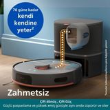 Philips 10000PA Islak Kuru Robot Süpürge Çift Döner Paspas Çizgi Lazer Navigasyon Otomatik Boşaltma - Beyaz