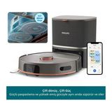 Philips 10000PA Robot Vacuum Homerun 5000 Çift Döner Mop Otomatik Toz Boşaltma 4800MAH 200DK Çalışma Süresi Akıllı Süpürge Gri XU5100/10