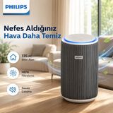 Philips 135 M² Hepa Akıllı Sensörlü Hava Temizleyici Cihaz Sessiz Alerjen Beyaz Alerji Kullanımı