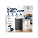 Philips 135 M² Hepa Nemlendirici Akıllı Sensörlü Hava Temizleyici Cihaz Beyaz Ev Ofis