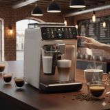 Philips 20 Çeşit Sıcak ve Soğuk Kahve Hazırlayan Tam Otomatik Espresso Makinesi Lattego Süt Köpürtücü Sistemi Sessiz Çalışan Seramik Öğütücü Beyaz Roze Tasarım