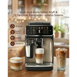 Philips 20 Farklı Kahve Çeşidi Sunan Tam Otomatik Makine Lattego Teknolojisi ile Kolay Temizlenen Süt Haznesi Sıcak Espresso Cappuccino ve Buzlu Soğuk Içecek Özellikli - Siyah