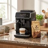Philips 2300 Serisi Lattego Tam Otomatik Espresso ve Cappuccino Makinesi Silentbrew Sessiz Teknoloji Siyah ve Çekirdek Kahve