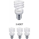 Phılıps 23W Tasarruflu Spiral Ampul Sarı Işık 3’lü Paket - RGB