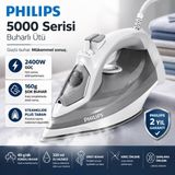 Philips 2400W Güç 5000 Serisi Buharlı Ütü, , 160 G Şok Buhar, Steamglide Plus Taban, DST5010/10