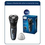 Philips 3000 Serisi Tıraş Makinesi S3144/00 Sinekkaydı Tıraş, Islak ve Kuru Kullanım, Hassas Düzeltici Siyah