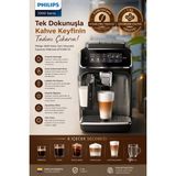 Philips 3300 Serisi Tam Otomatik Espresso Makinesi, Lattego Süt Sistemi, 6 Sıcak ve Soğuk Içecek Seçeneği, Kolay Temizlik, Yoğun Aroma ve Yumuşak Süt Köpüğü, 1 kg Çekirdek Kahve Hediye!