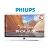 Philips 43pus8909 Tv Koruyucu - Philips 43" İnç Ambilight The One Tv Kırılmaz Koruyucu