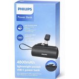 Philips 4800 Mah Usb-C Mini Powerbank Taşınabilir Şarj Aleti Cep Boy Power Bank - Siyah
