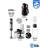 Philips 5000 Serisi 1200 W Blender Seti & Mutfak Robotu + Philips Çay Makinesi - Siyah