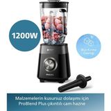 Philips 5000 Serisi Blender 1200W, Problend Plus Teknolojisi, 2 Lt Kapasiteli Cam Hazne, 3 Hız ve Darbe Özelliği - Siyah