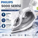 Philips 5000 Serisi Buharlı Ütü, 2400W, 160 G Şok Buhar, Steamglide Plus Taban,