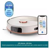 Philips 5000 Serisi Islak Kuru Robot Süpürge 10.000 Pa Emiş Gücü Çift Döner Paspas Uzun Çalışma Süresi Homerun Lazer Teknolojisi Beyaz XU5000/20