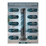 Philips 5000 Serisi Kule Fan - 28 dB Sessiz Soğutma, Aroma Difüzörlü, 60 Derece Salınımlı, Dokunmatik Ekran, Çocuk Kilitli, Doğal Rüzgar Etkili, Kumandalı 40W Enerji Tasarruflu Vantilatör