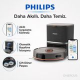 Philips 5000 Serisi Robot Elektrikli Süpürge, Çift Döner Mop, Süpürme ve Paspas, 10.000PA Emiş Gücü, Lazer Çizgi Navigasyon - 61 - Siyah