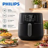 Philips 5000 Serisi Xxl Connected Airfryer, 7,2 L, 1,4 kg Kapasite, Rapid Air Teknolojisi, Wi-Fi Bağlantısı, 16'sı 1 Arada Pişirme ve Izgaraaksesuarı - Siyah