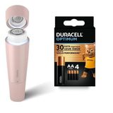 Philips 5000 Serisi Yüz Epilasyon Cihazı, BRR454/00 + Duracell Optimum AA Alkalin Kalem Piller, 1,5 V LR6/MN1500, 4’lü Paket