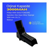Philips 6000 Serisi FC6823/82 Speedpro Max Aqua Dikey Süpürge 3000 mAh 25.2 V Batarya – Orjinal Uyumlu Uzun Ömürlü, Yüksek Performans Pil - 1 Adet