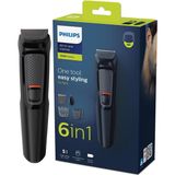 Philips 6+1 Başlık Islak Kuru Tıraş Makinesi, Saç Sakal Vücut, Kablosuz, Siyah