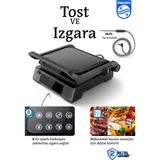 Philips 7000 Serisi Izgara ve Tost Makinesi, Hassas Dijital Kontrol -8 Ön Ayarlı Program &çıkarılabilir,yıkanabilir Yapışmaz Plakalar - Siyah
