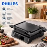 Philips 7000 Serisi Izgara ve Tost Makinesi, Hassas Dijital Kontrol, Sıcaklık Probu,tam Açılır, Ayarlanabilir Çıkarılabilir Plakalar, 8 Ön Ayar Işlev