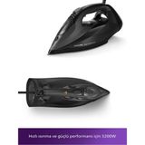 Philips 7500 Serisi Azur 260G Şok Buhar 55G/DK Sürekli Buhar 3200W Güçlü Performans Steamglide Elite Taban Ütü Otomatik Güvenli Kapanma Damlama Önleyici Kireç + Şarjlı Hav%yün Temizleyici - Siyah