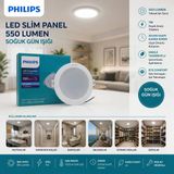 Philips 7W Sıva Altı Yuvarlak Led Slim Panel - 550 Lümen, 20.000 Saat