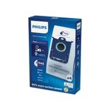 Philips 8000 Elektrik Süpürgesi ile Uyumlu Toz Torbası, Motor Filtreli, Beyaz, 4'lü Set