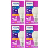 Philips 8W (60W) 2700K (Sarı Işık) E27 Duylu Klasik Led Ampul (4 Adet)