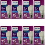 Philips 8W (60W) 6500K (Beyaz Işık) E27 Duylu Klasik Led Ampul (8 Adet)