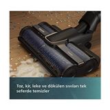 Philips 9000 Serisi Aqua Trio Islak&Kuru Dikey Süpürge - Kendini Temizleme ve Toz Torbasız Kullanım - 180M2 - Siyah