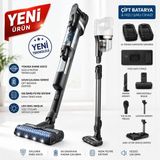 Philips 9000 Serisi Aquatrio Kablosuz Dikey Süpürge, Otomatik Temizleme ve Şarj Istasyonu, Aquaspin Başlık, Powercyclone Aqua, Çift Batarya - Siyah